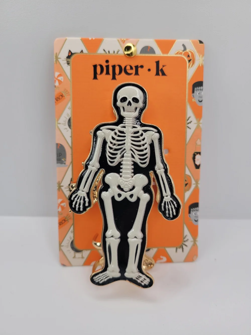👉✨️ Piper k Black & White Skeleton Hair Metal Claw  Clip